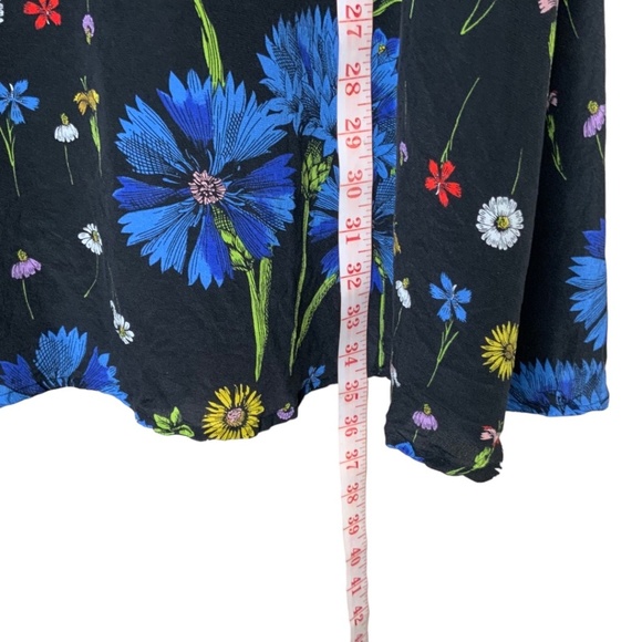 ANTHROPOLOGIE MAEVE 100% Silk Fully Lined Mini Dress Flare Sleeves US Sz XS - Picture 6 of 9